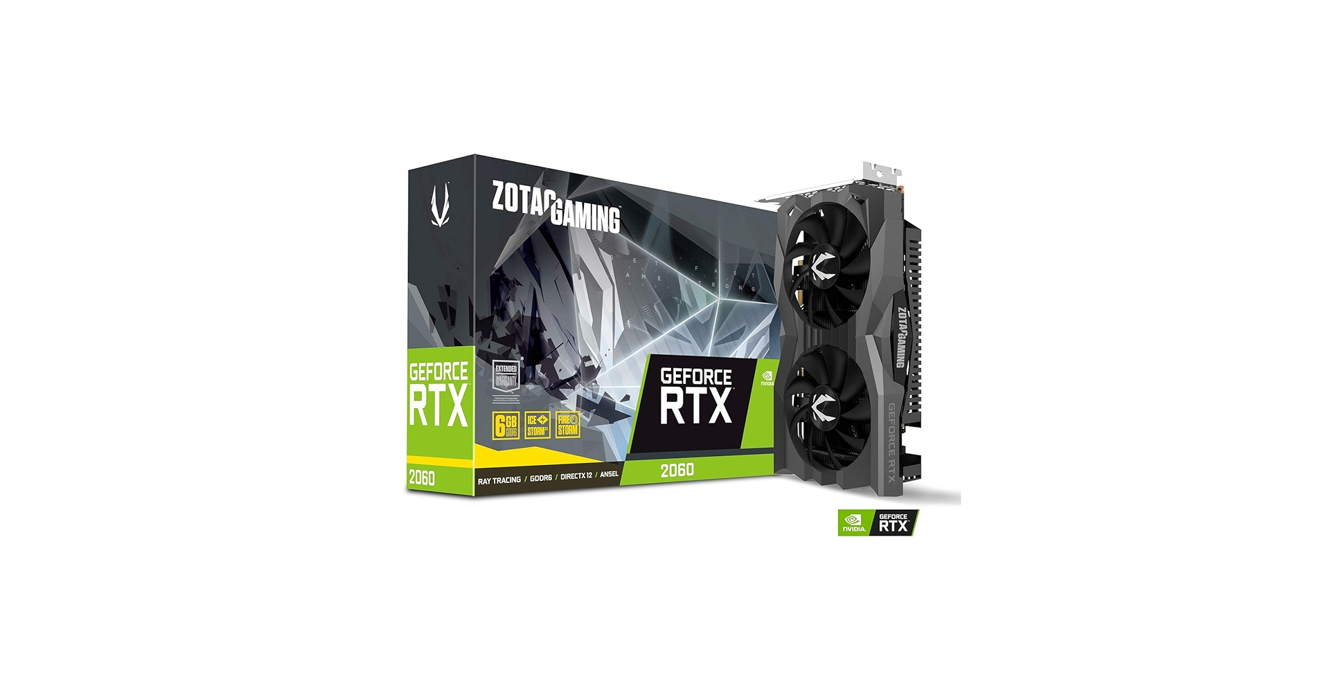 ZOTAC Gaming GeForce RTX 2060 6GB GDDR6 192-bit Graphics Card, Super Compact, ZT-T20600H-10M