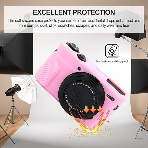 Miniatura 20 de Easy Hood G7X Mark II Case G7X Funda de silicona para cámara, funda protectora de silicona suave para cámara réflex digital Canon Powershot G7X Mark