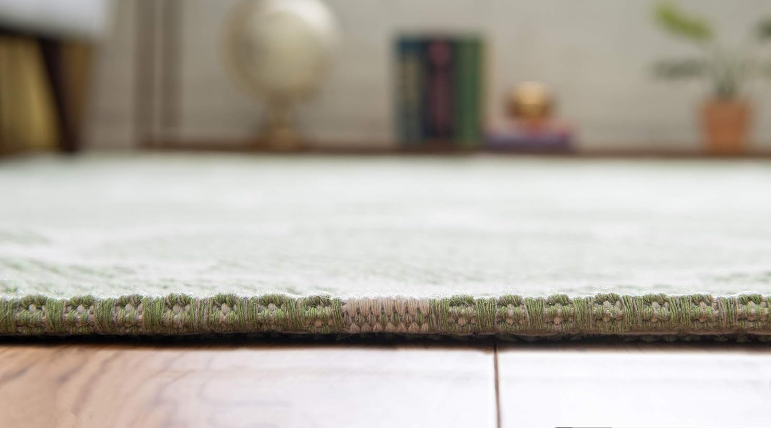 Unique Loom Decatur Collection Trellis Geometric, Modern Area Rug (2' 2 x 3' 0 Rectangular, Green/ Ivory)