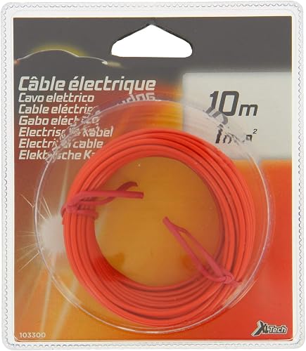 XLTECH 103300 cable de transmisión Auto Ø1mm2x 10m Rojo