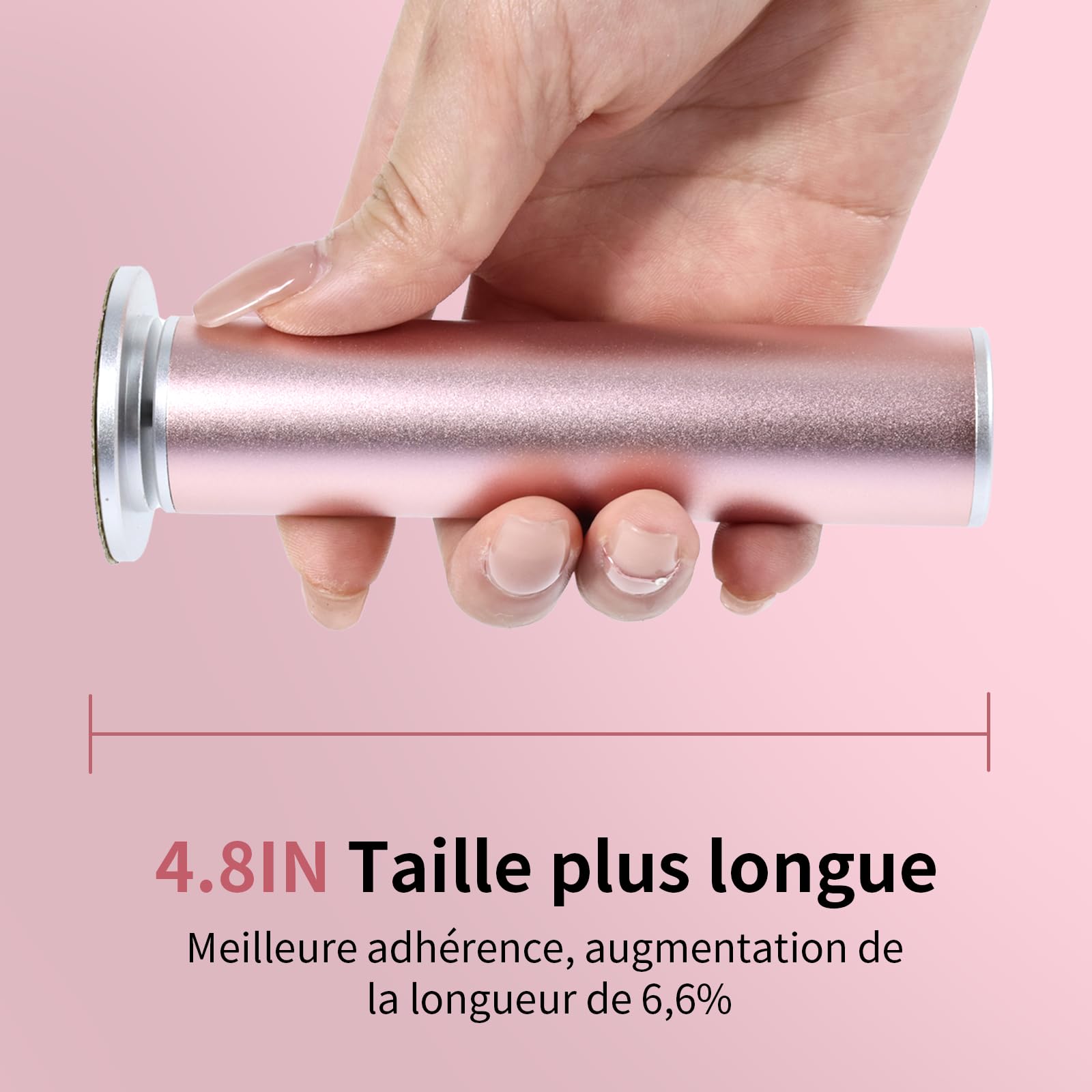 Gros plan sur le corps en alliage d'aluminium de l'AprElm E1, soulignant sa finition sablée et sa prise en main ergonomique.