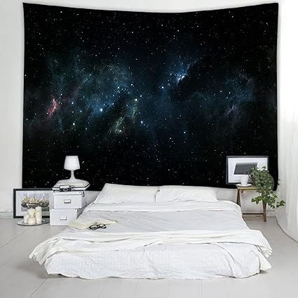 Amazon Co Jp 星空 タペストリー インテリア 壁掛け 森と星空 おしゃれ 多機能壁掛け 背景布 布ポスター カラー 壁飾り ウォールアート 撮影用 ホーム装飾品 模様替え 間仕切り 気分転換 新居祝い 個性ギフト 150 0cm 大学タペストリー ホーム キッチン