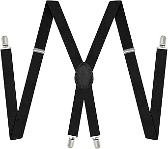 Bretelle Da Uomo Larghe 3,5 Cm - Con Clip Resistenti, Regolabili 75-120 Cm | Forma A X, Per Pantaloni Eleganti O Da Sci - Foto 3