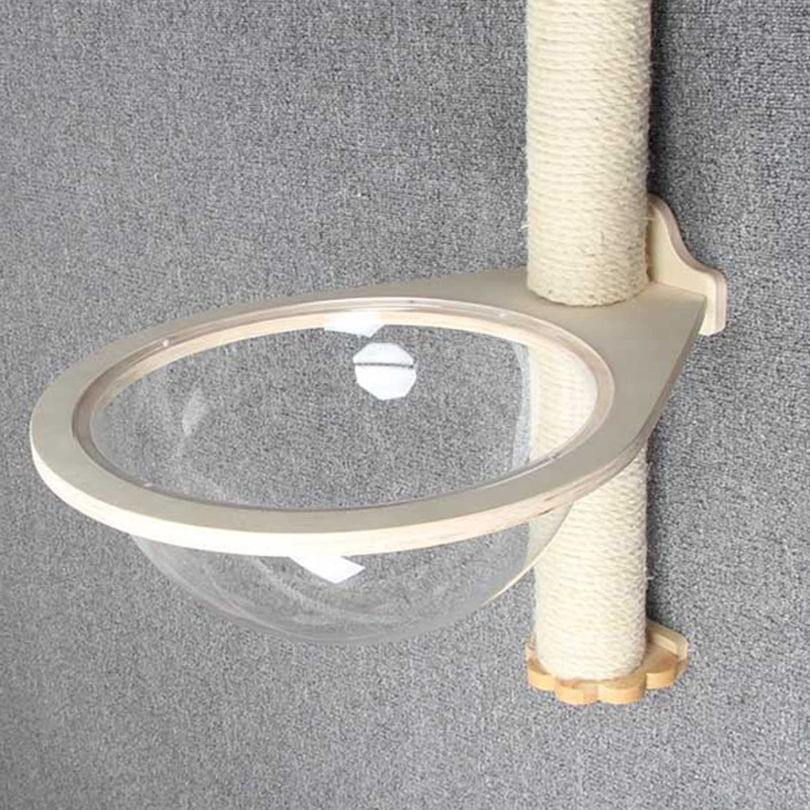 Couchette de réchange pour Arbre à Chats, Demi-sphère en Acrylique avec Bord pour Bricolage Transparent 300 mm Diameter, Hamac Montage Facile, 2pcs