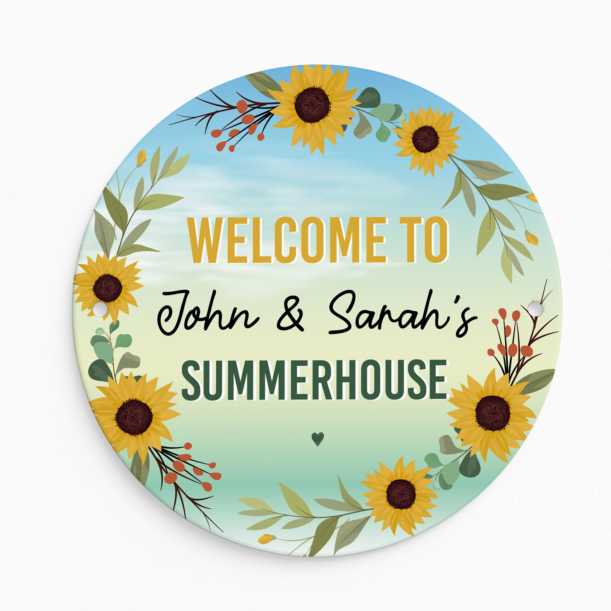 Red Ocean Personalised Welcome To Any Name's Summerhouse Sign For Garden Shed Garden Sign For Outside Hanging Wall Door Fence Sunflower Design Summerhouse Plaque Gift Women