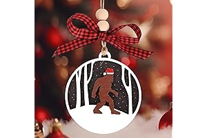 Bigfoot Gifts Christmas Decorations, Sasquatch Xmas Haning Ornaments