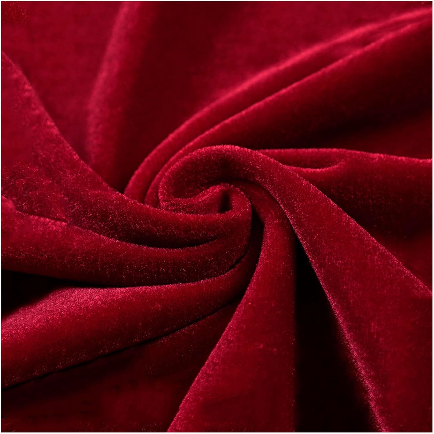AITAF Velvet Velour Fabric by The Yard, Soft Pile Curtain Velour Material, for Curtains, Pillows, Sewing, Blinds, Soft Furnishings, 100x160cm/100x200cm (Color : Wine red, Size : 100x200cm)