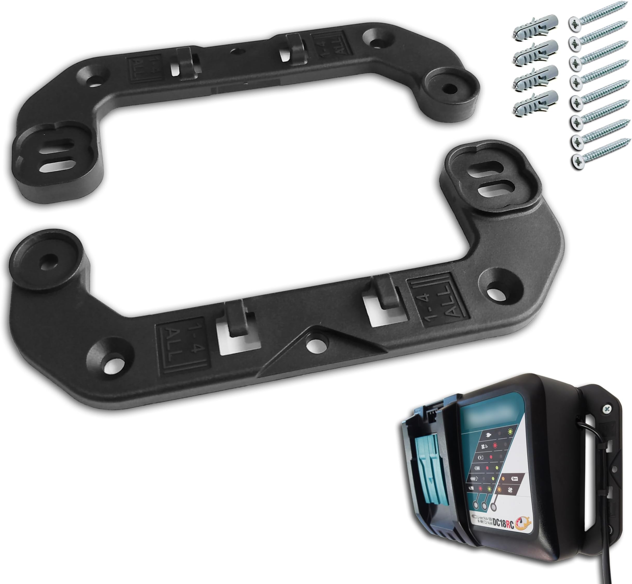 SLE professional charger holder compatible with Makita DC18RC wall holder battery wall mount wall holder bracket