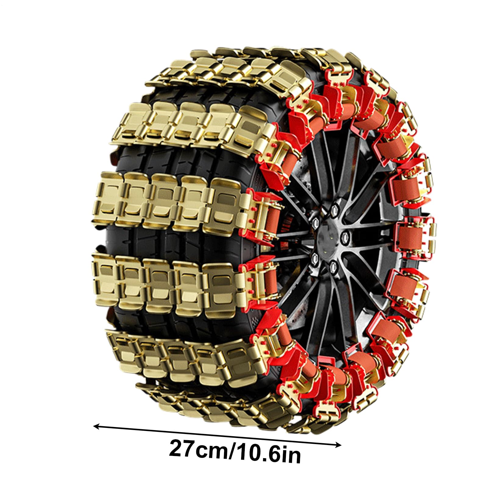 Cadenas de nieve para neumáticos de coche – Cadena antideslizante para neumáticos de coche en diseño de garra de dragón, cadenas de nieve para ancho de neumático, cadena antideslizante para neumáticos