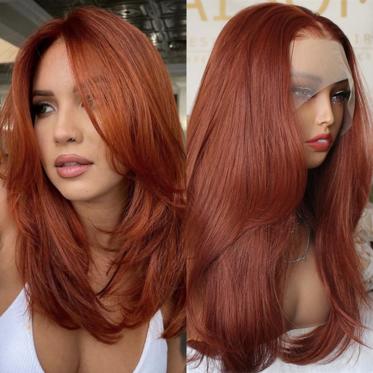 Crisp Ginger Synthetic Wig Capture for Your Screen Crisp Ginger Synthetic Wig Capture for Your Screen