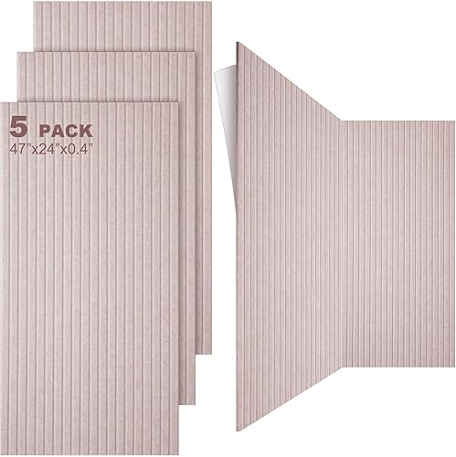Woanger Paquete de 5 paneles acústicos grandes de 47 x 24 x 0.4 pulgadas, paneles de amortiguación de sonido, autoadhesivos, absorbentes de ruido, a disponible en Yaxa Costa Rica