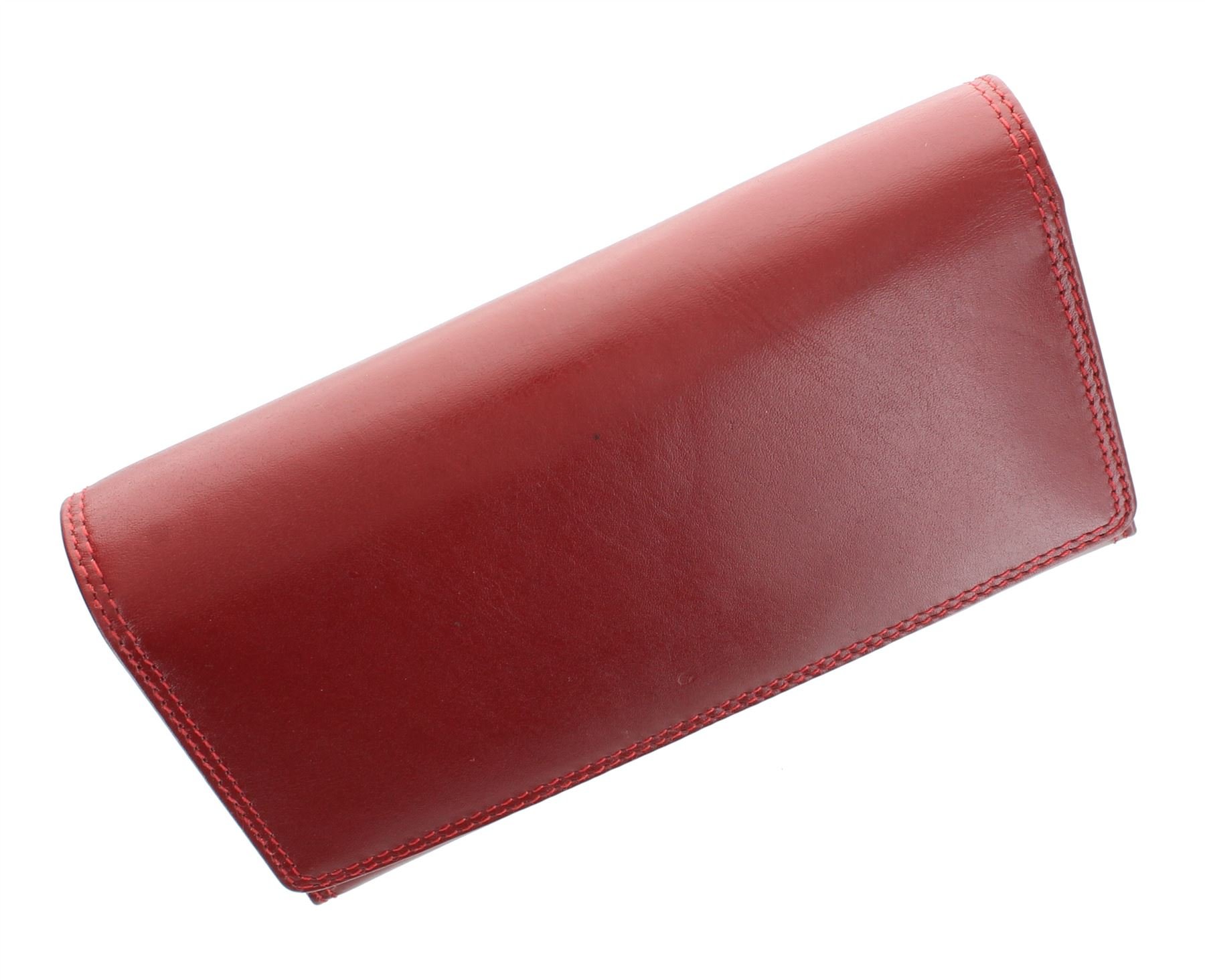 Visconti Monza Colección MARIA curtido vegetal señoras de cuero del clip del monedero MZ12 Rojo
