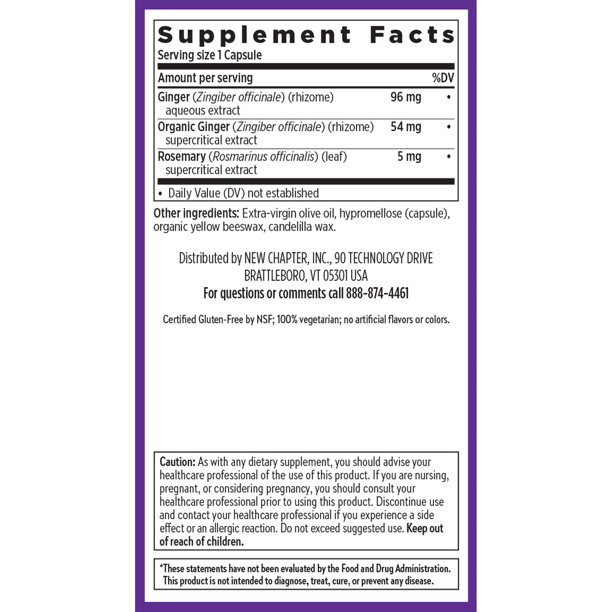 New Chapter Supercritical Ginger Force Supplement, 60 Count — Amazon image 6