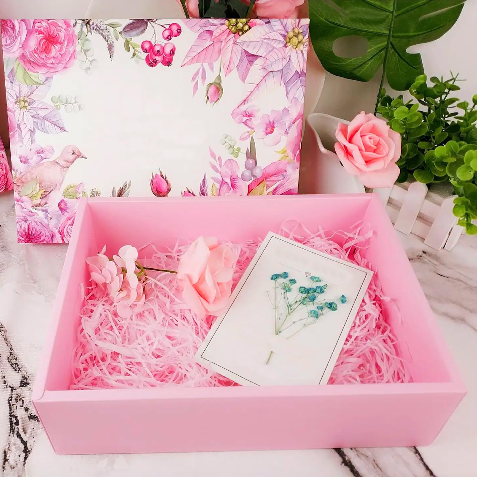 Papier De Pin Déchiqueté UCLEVER - 200g, Rose, Pour Remplissage Cadeaux, Décoration, Emballage - Idéal Paniers Et Boîtes