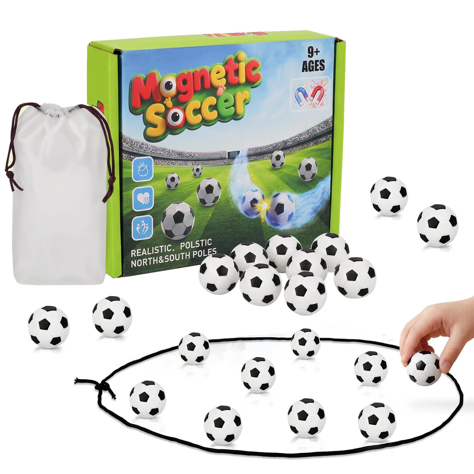 Football Magnetic Game,Fun Strategy Game for Kids & Adults (A)
