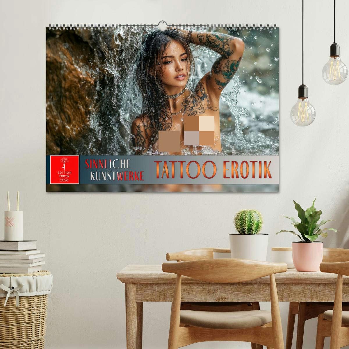 Tattoo Erotik - Sinnliche Kunstwerke (Wandkalender 2026 DIN A2 quer), CALVENDO Monatskalender: Tätowierung auf nackter Haut. (CALVENDO Erotik)