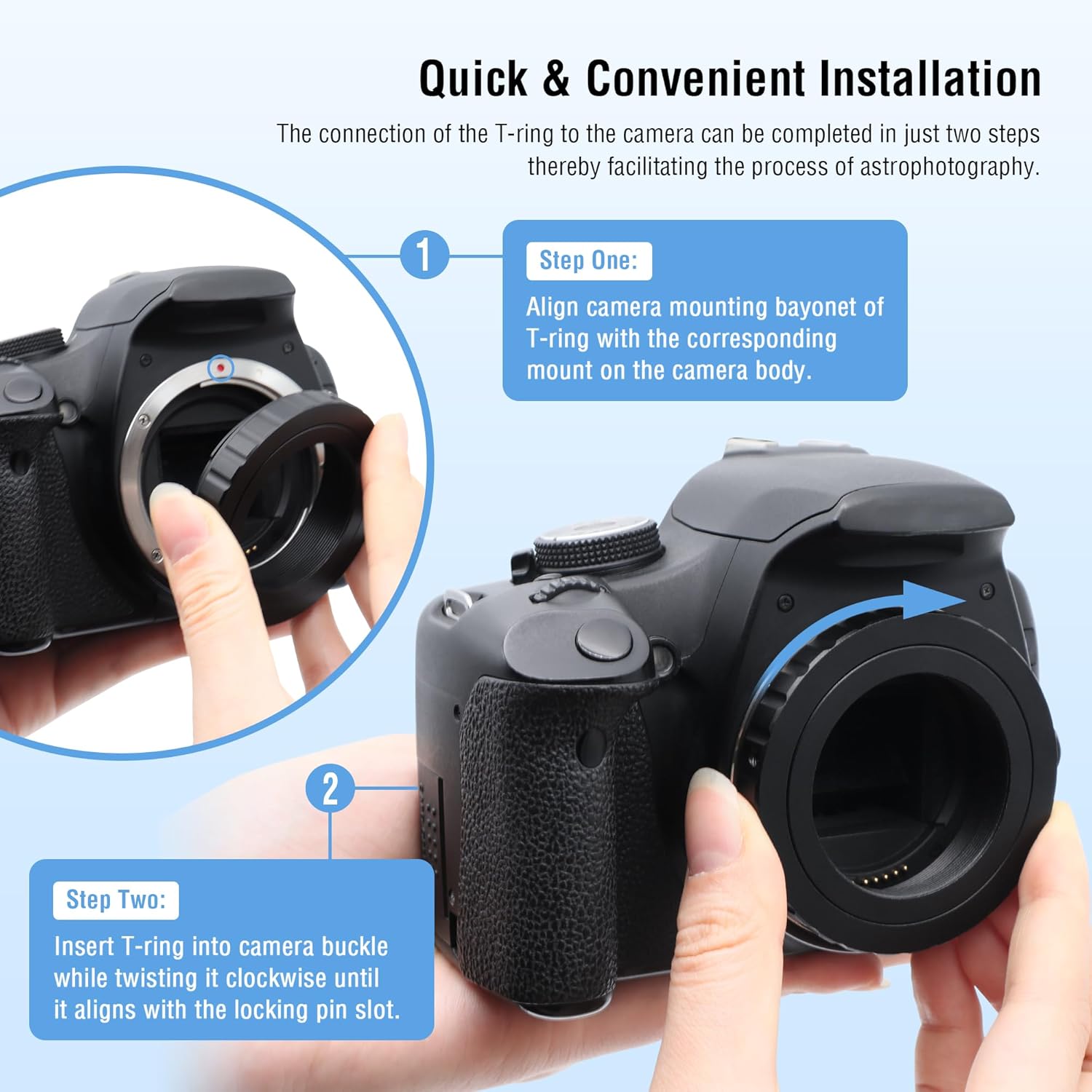 Astromania Metal T-Ring Adapter for Nikon DSLR/SLR - Bundle with - 3X Barlow Lens Upgraded 1.25 inch