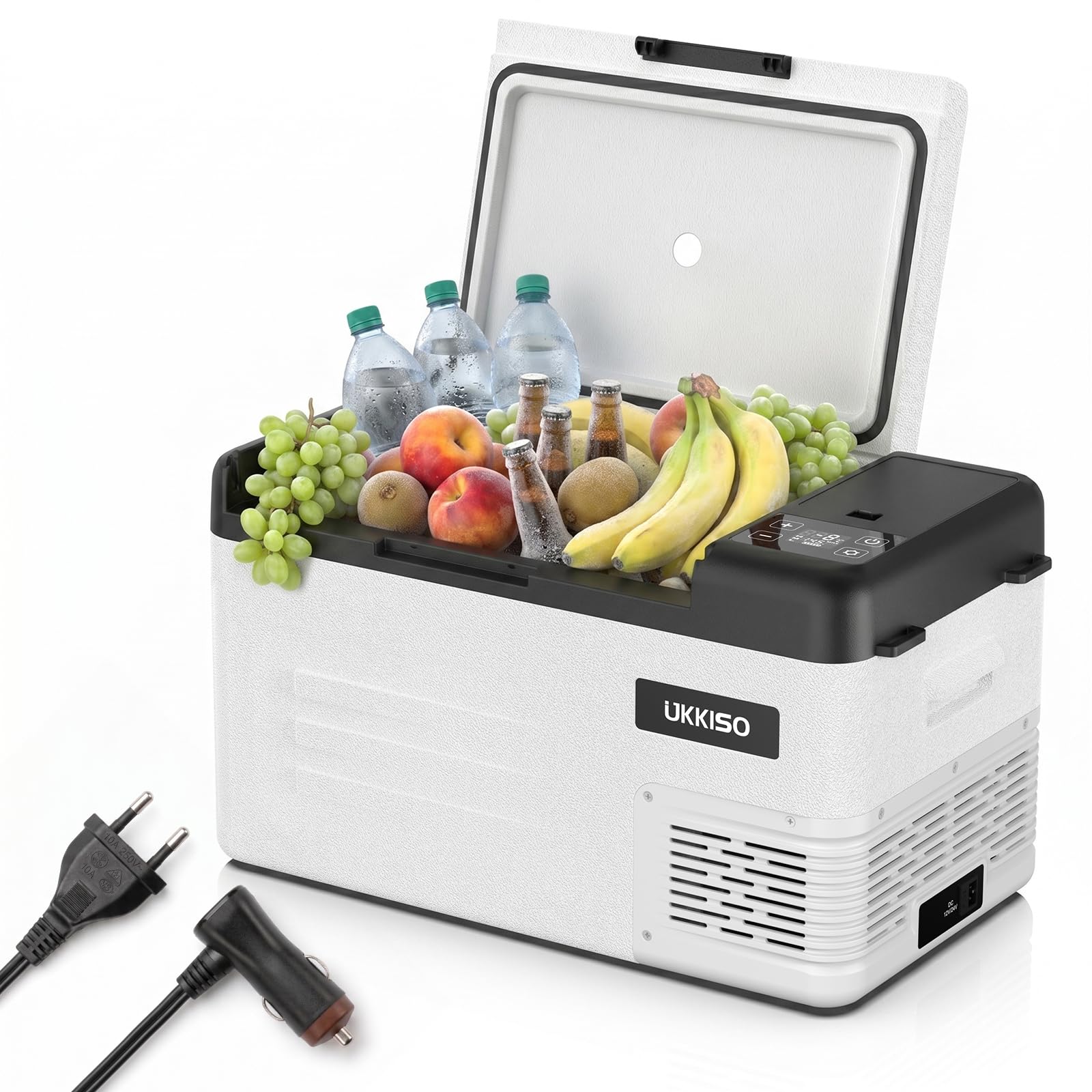 Kompressor Kühlbox 22L 12/24V DC 100-240V AC Elektrisch Kühlschrank für Auto Camping -20°C bis 20°C USB