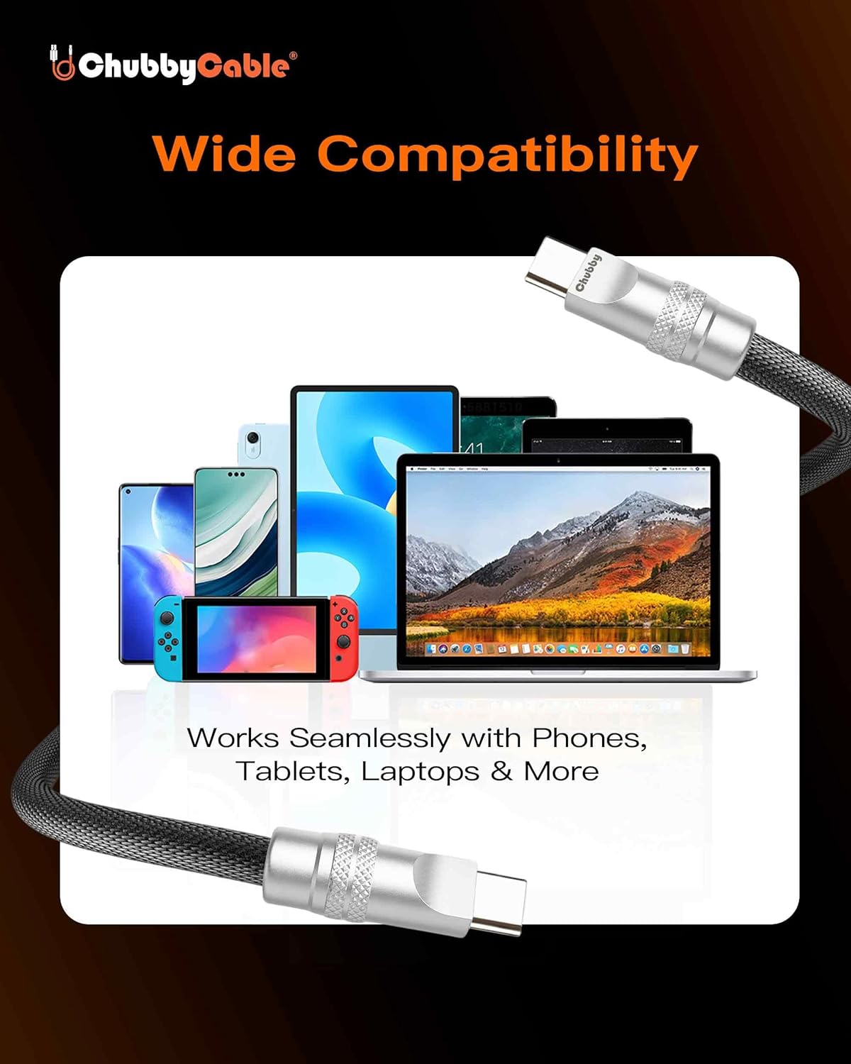 chubbycable Curly Chubby 120W Coiled USB C Cable Retractable Fast Charging Cable for Car Charger Cord Compatible with iPhone 17-15 Series, Blue+Pink, USB-A to Type-C, 2.29FT-3.6FT - Image 7