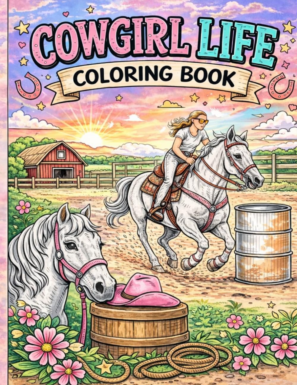 Horse Girl Adventures Coloring Book