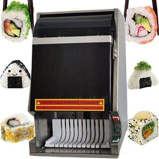 Sushi Maker Kit, Stainless Steel Sushi Roll Cutter, DIY Sushi Mold for Beginners & Pros, Commercial Grade Seaweed Rice Cutting Tool,10slice