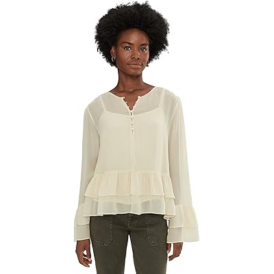 Sanctuary There She Goes Blouse vintage ivory