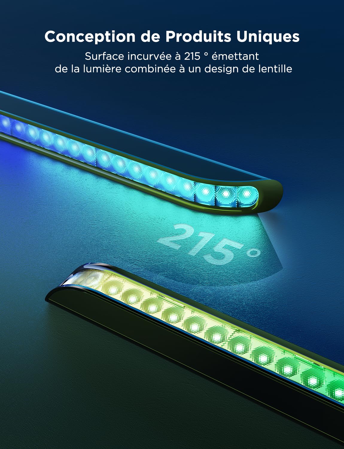 Govee Barra LED pour TV, Barre Lumineuse RGBIC de 31 Pouces, Plus d’Options de Positionnement, Rétroéclairage TV pour Écrans de 70 à 85 Pouces