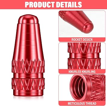 40 Pack Presta Valve Caps 10 Colors Fluorescent Aluminum Bike Tubeless Tire Caps Air Dust Stem Covers Used on Presta French Valves, Dust Caps for Bike Tyres Mtb Mountain Road Bicycle Valve Cover