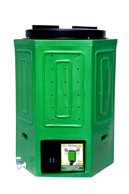 Spintech Polyethylene Composter Hot Pile Home Compost Bin (Green) SCB100