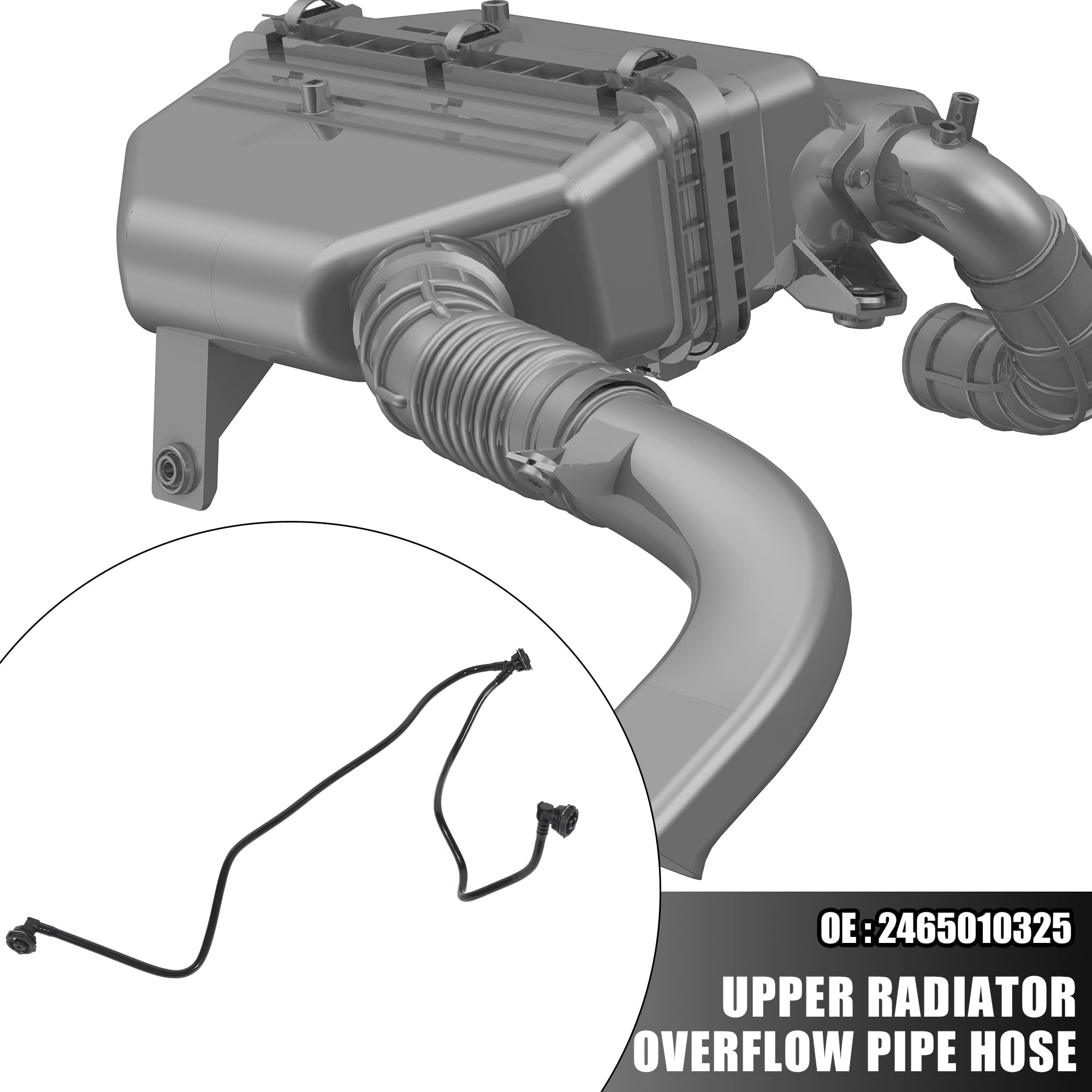 Amazon.com: X AUTOHAUX Upper Radiator Overflow Pipe Hose 