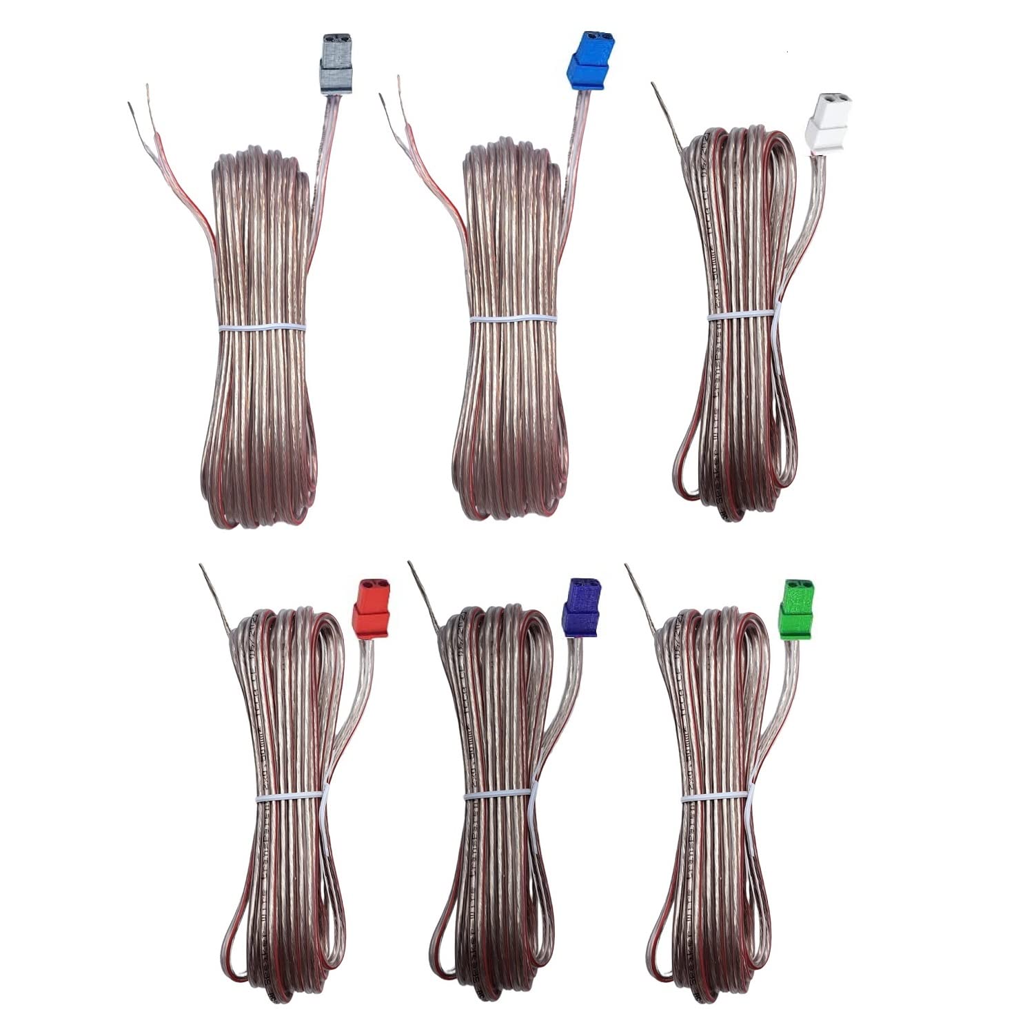Cables de altavoz de 2 pines compatibles con Sony Home Cinema juego de 6 vías 3