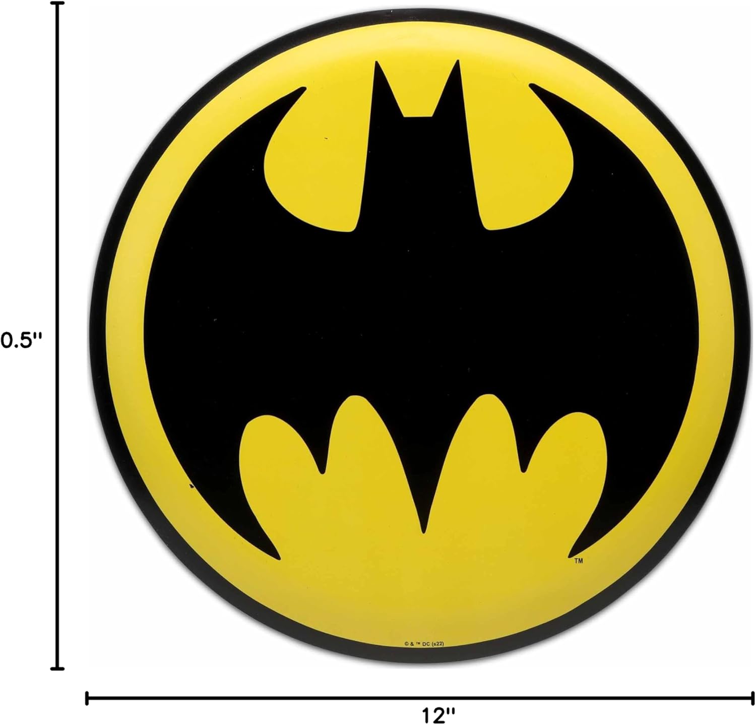 DC Comics Batman Bat Signal Round Embossed Metal Sign - Vintage Batman Wall Decor for Man Cave or Movie Room - Image 7