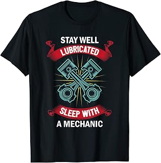 Sleep With A Mechanic Diesel Truck Technician Piston Garage T-Shirt
