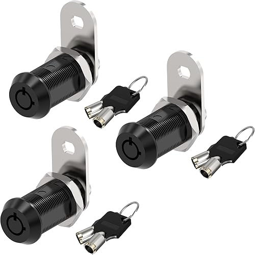 Miniatura 9 de Paquete de 6 cerraduras de almacenamiento para caravana, cerraduras de gabinete de 58 pulgadas con llaves, cerradura de cámara RV con llave similar