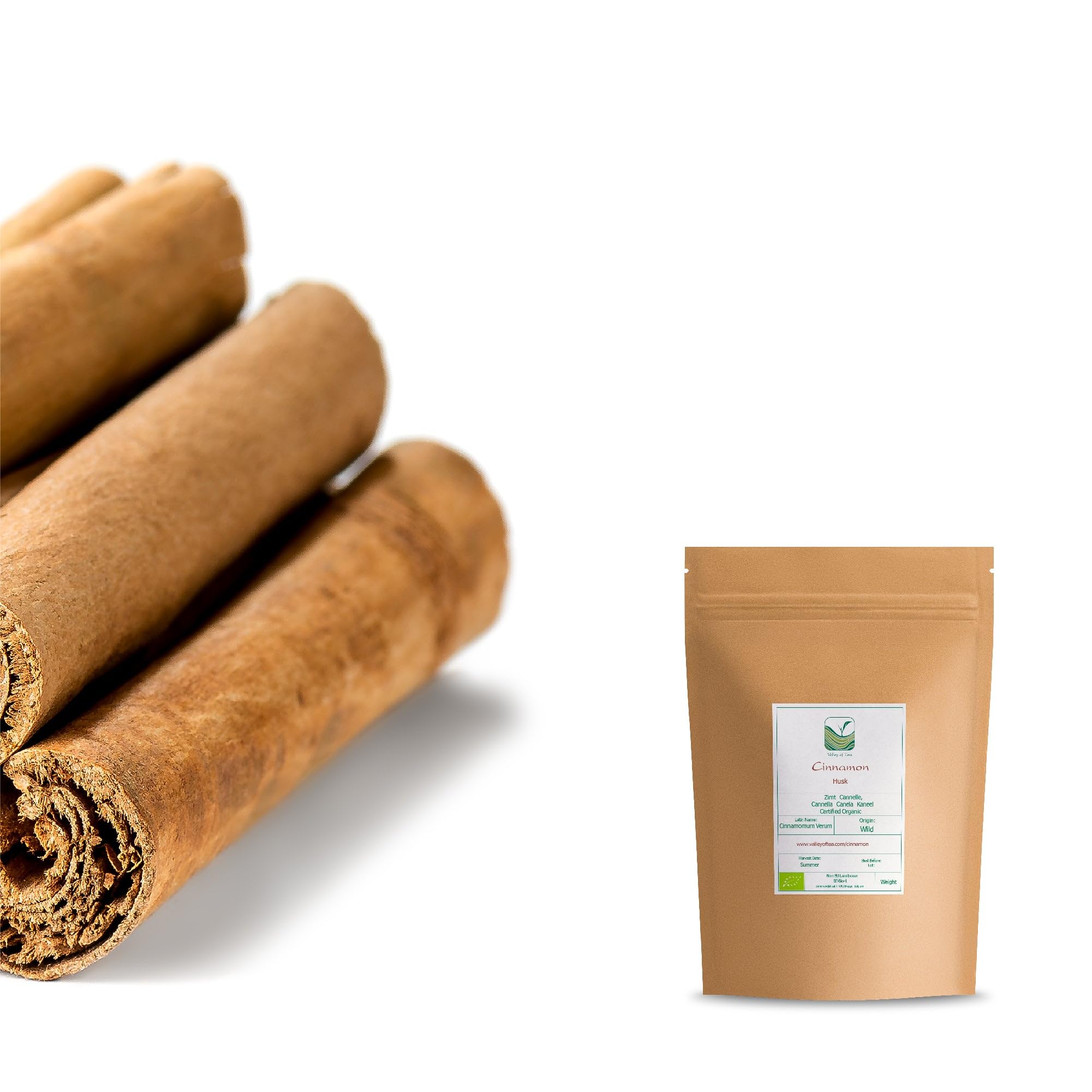 Cinnamon Ceylon Sticks Organic Bark - Perfect For Sweet And Savoury Dishes - Pure Stick Cinnamomum Verum From Sri Lanka - Also Called Korintje Or Malabar