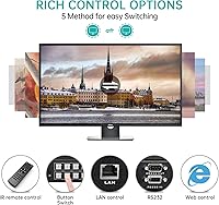 Vista 3 de MT-VIKI Interruptor de matriz HDMI 4K 4x4 con extractor de audio estéreo de 0.138 in + interfaz gráfica de usuario web, conmutador y divisor