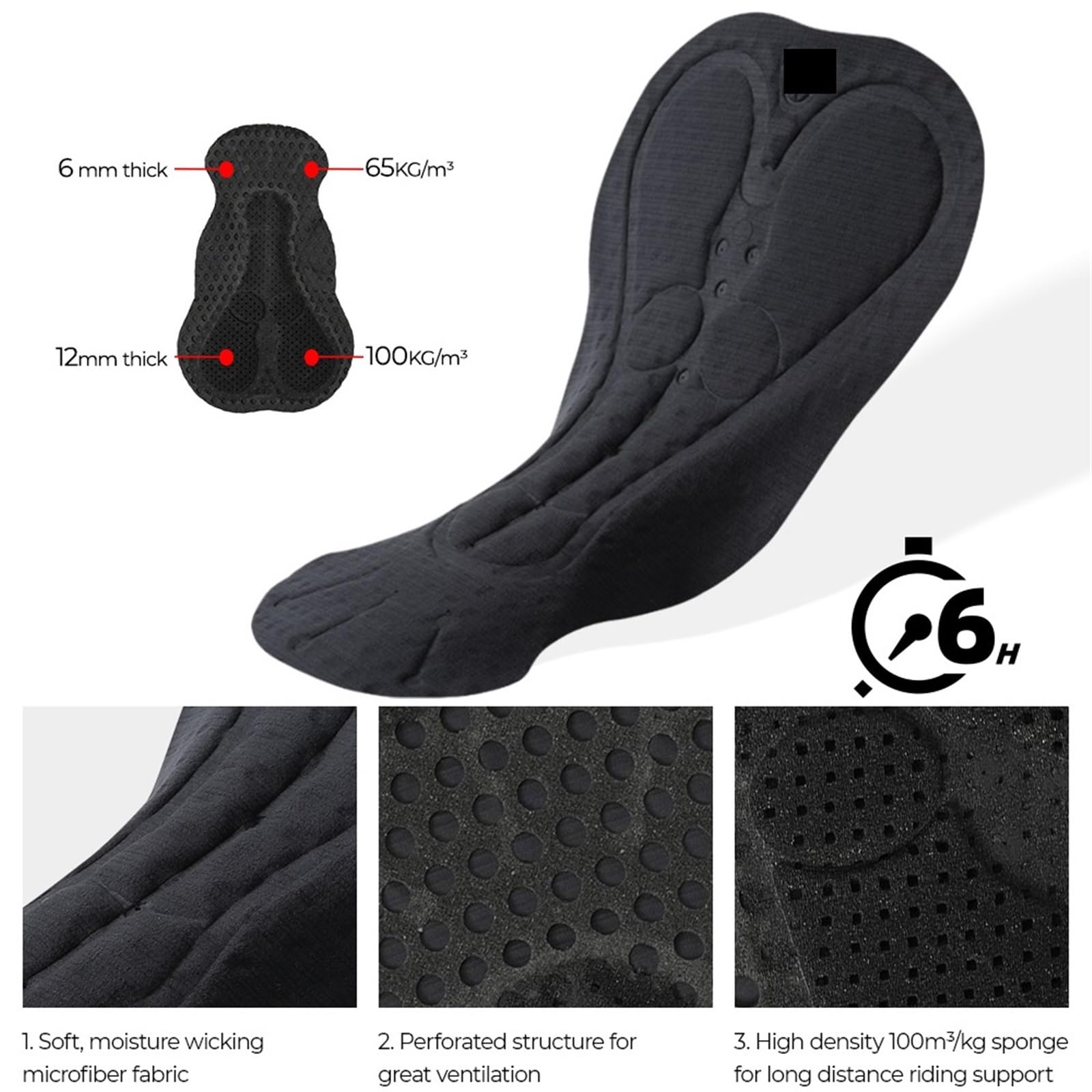 Pantalón largo con peto ciclista Pantalones largos con pechera for ciclismo de invierno, mallas for bicicleta de montaña, pantalones transpirables con almohadilla de Gel, pantalones profesionales de l
