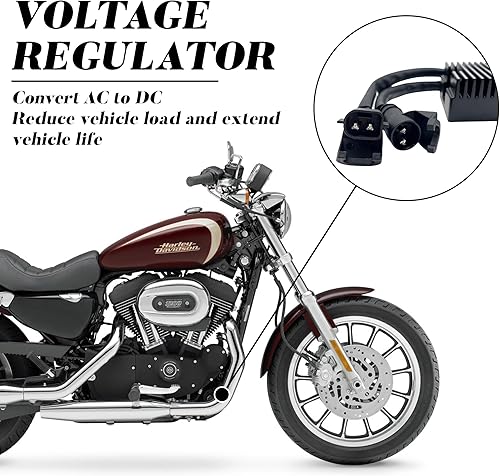 Miniatura 3 de LEAPING KNIGHT Sportster 883 Regulador de Voltaje Rectificador para Sportster 883 1200 2007-2008 OEM 74546-07 74546-07A