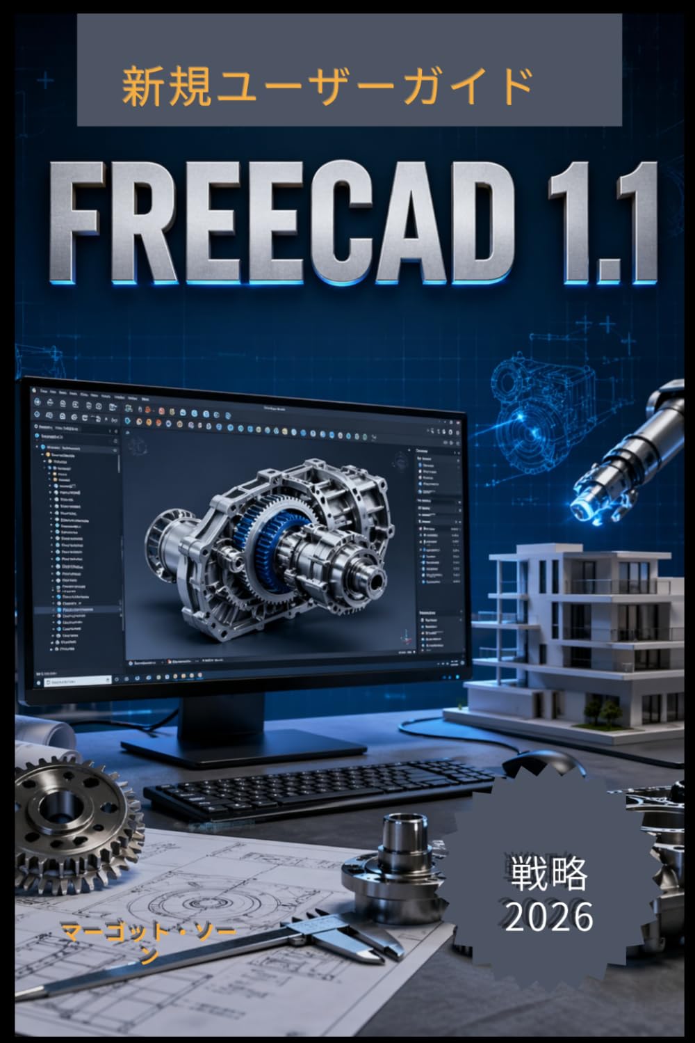 FreeCAD 1.1 ユーザーガイド 2026: 3Dモデリング、パラメトリックデザイン、そしてプロフェッショナルなエンジニアリングプロジェクトを簡単にマスターするための、完全なステップバイステップマニュアル