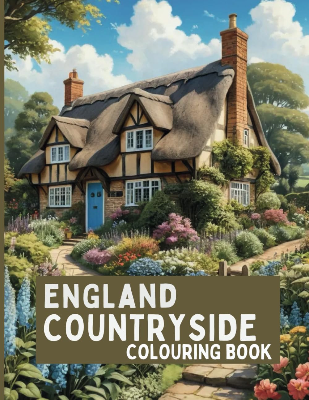 England Countryside Coloring Book: Discover 52 beautifully crafted illustrations featuring the heartwarming charm of country serene gardens, quaint towns, and so much more