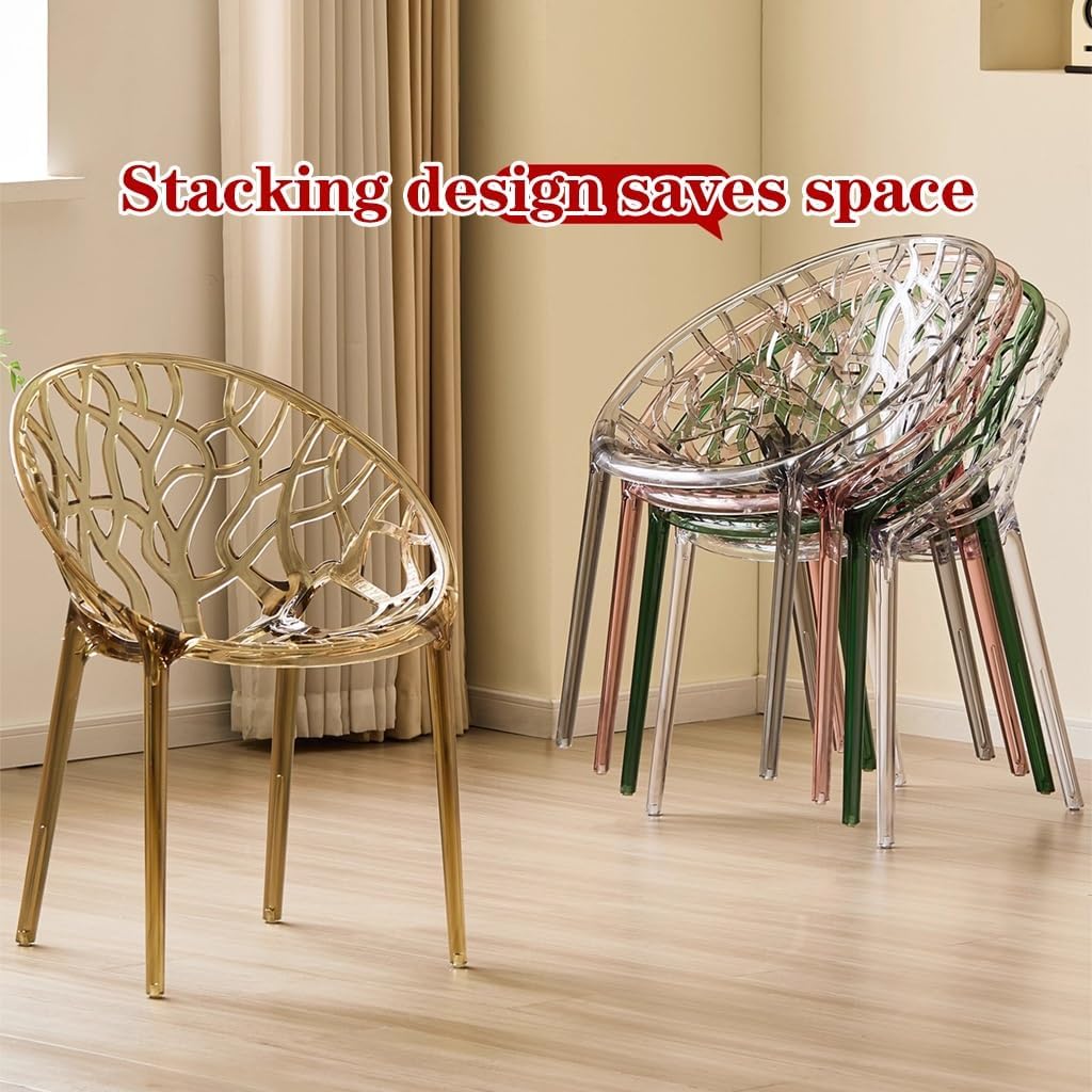 折りたたみ リクライニングチェア ロッキングチェア 5段階調節 リラックスチェア揺れる椅子 モダンなクリアな化粧台チェア、アクリル製