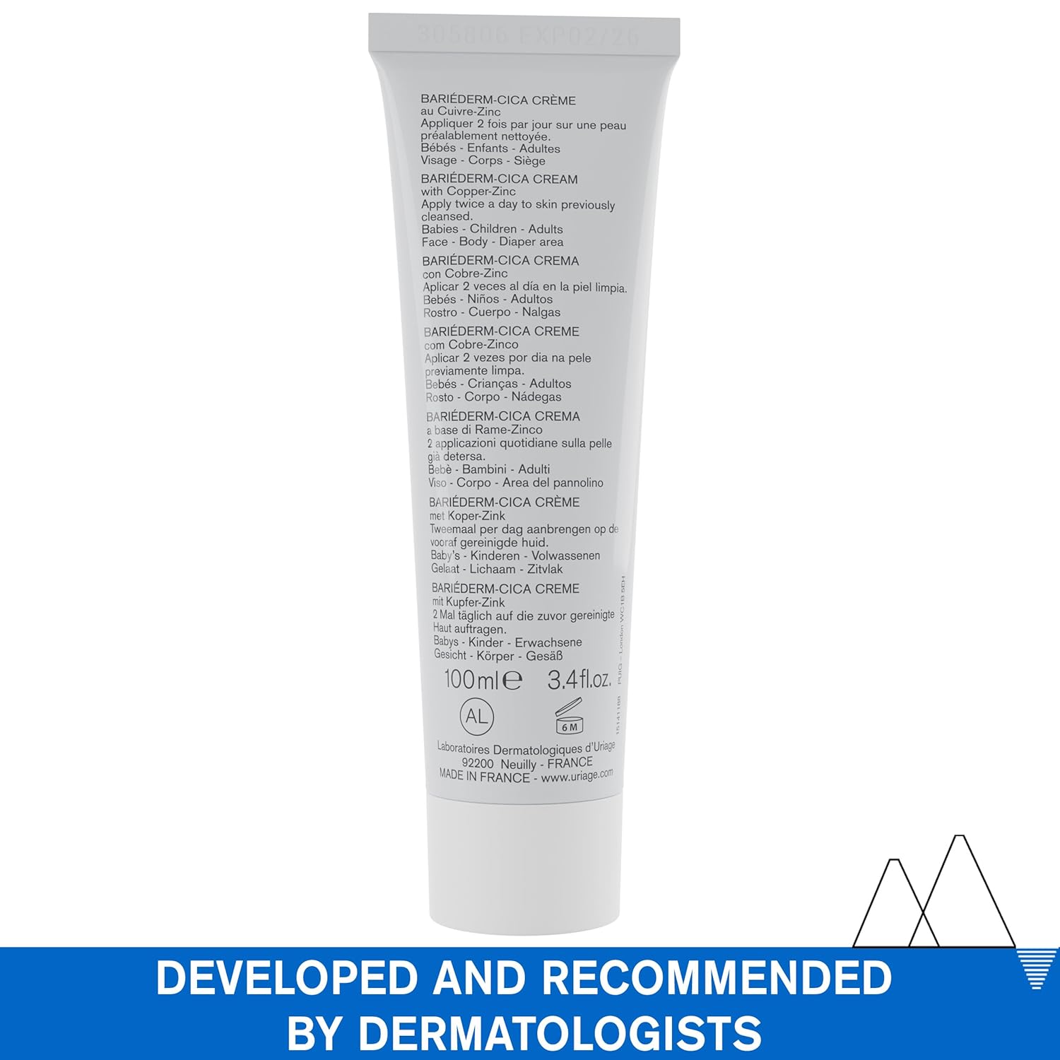 URIAGE Bariéderm-CICA Multi-Purpose Restoring Cream with Copper-Zinc & D-Panthenol | Enhances Skin Repair, For All Ages & Skin Types, Fragrance-Free - Image 6