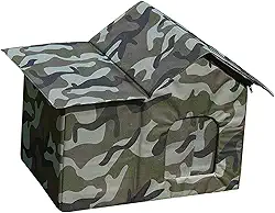 Casinha para Gatos de Rua Externos, Abrigo para Gatos Selvagens, Premium, em Tecido Oxford, às Intempéries, para Jardim, Gramado e