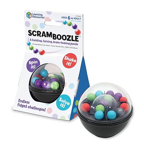 Learning Resources Scramboozle - Pelota de rompecabezas 3D para niños y adultos, juguetes antiestrés, juegos de viaje para mayores de 6 años