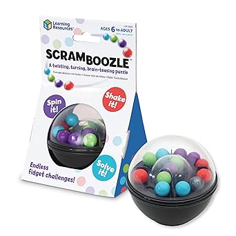 Learning Resources Scramboozle Puzzle Ball - 3D Brain Teaser Puzzles for Kids and Adults, Puzzles for Teens, Problem Solving Puzzle Games, Travel Games, Fidget Toys, Gifts for Boys and Girls
