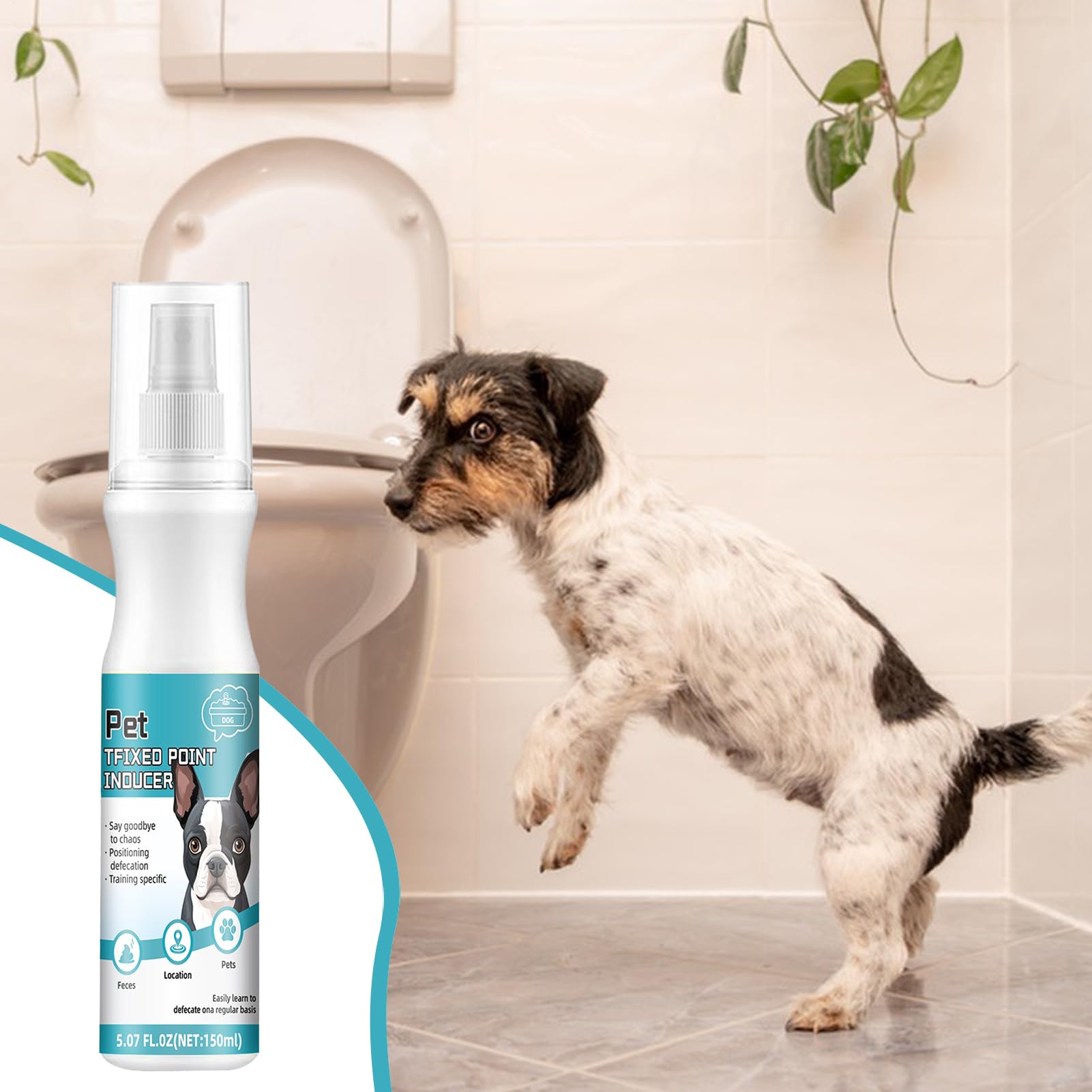 Spray d'apprentissage de la propreté – Spray attractif d'urine pour chien, aide à l'apprentissage de la propreté des chiots | Formule inodore de 150 ml pour une utilisation en intérieur et en