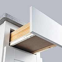 Vista 2 de Franklin Brass Rieles de Cajón de Cierre Automático de 22" Montaje Inferior, 5 Pares (10 Piezas) Gabinete, Capacidad de 50 lb Herrajes de Cajón