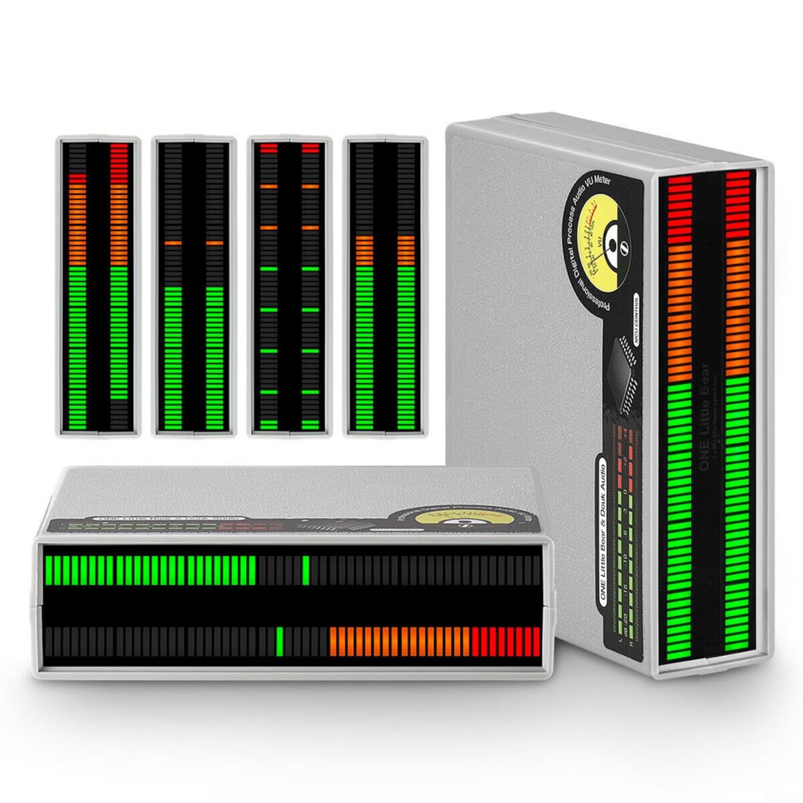 RGB LED Music für spectrum Analyzer 56-Bit für vu Meter With Mic Input | RGB LED für vu Meter,Digital Audio Level Meter For für rca, 5 Display Modes, Real-Time Music Visualizer
