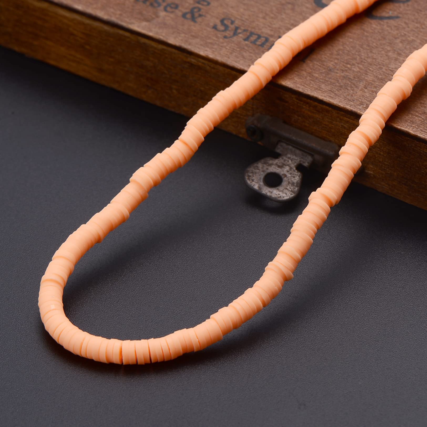 10 Strands Vinyl Heishi Beads 3500 PCS Chip Disk Loose Spacer Handmade Clay Beads Flat Round Polymer Clay Beads for DIY Jewelry Making Kit Accessories 4MM