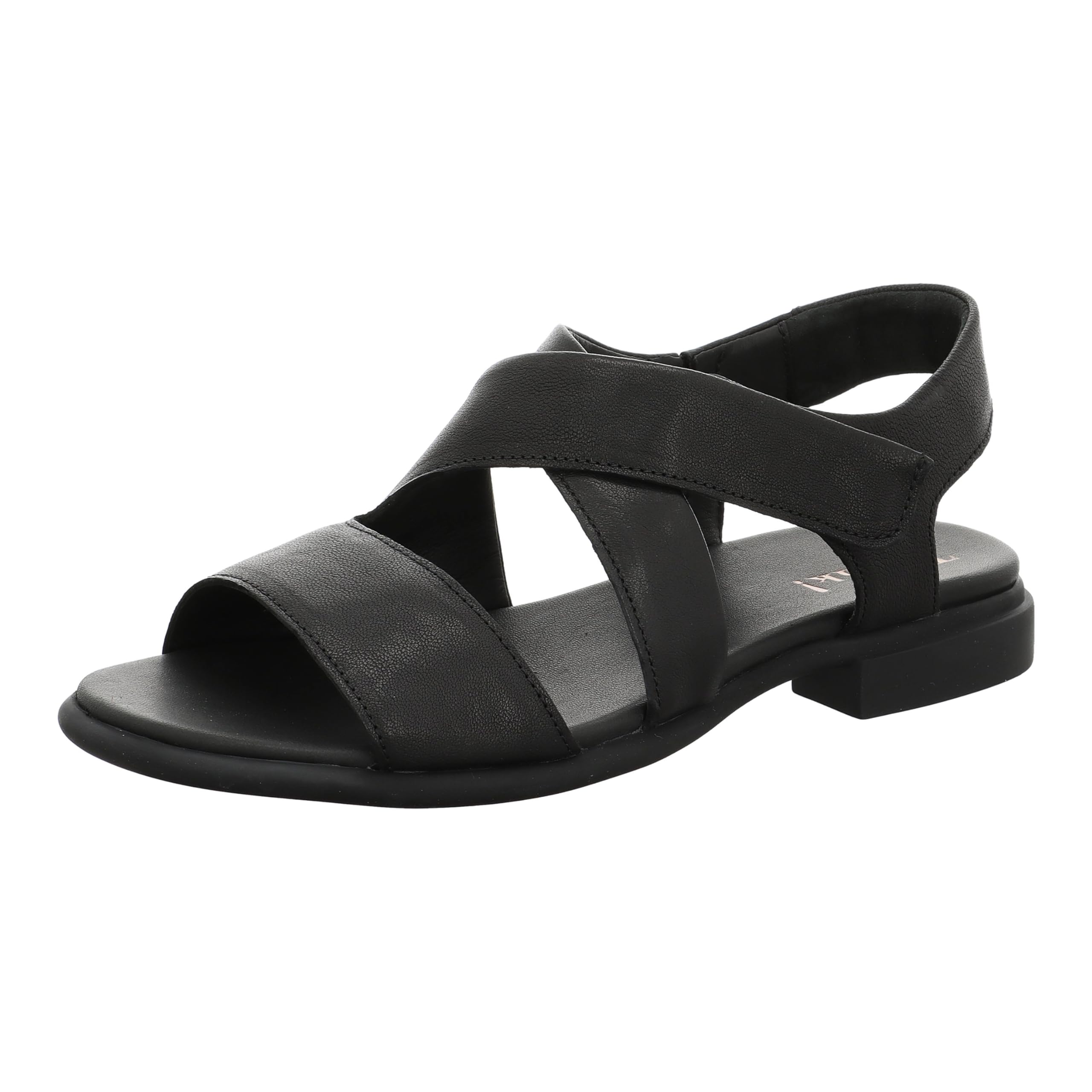 Think! Kama Women's Chrome-Free Tanned Sustainable Strap Sandal 8000 Denim 41 EU, 0000 Black, 3.5 UK